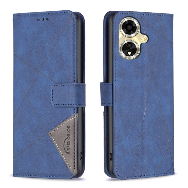 Magnetic Buckle Rhombus Texture Leather Phone Case, For OPPO A78 4G, For OPPO A78 5G, For OPPO A98 5G, For OPPO A79 5G, For OPPO A59 5G