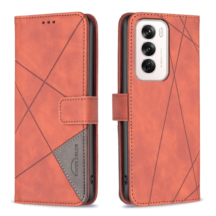 Magnetic Buckle Rhombus Texture Leather Phone Case, For OPPO Reno12 Pro Global, For OPPO Reno12 Global, For OPPO A60, For OPPO Find X7, For OPPO Find X7 Ultra, For OPPO A3 Pro 5G/A2 Pro 5G, For OPPO A38 4G, For OPPO A58 4G