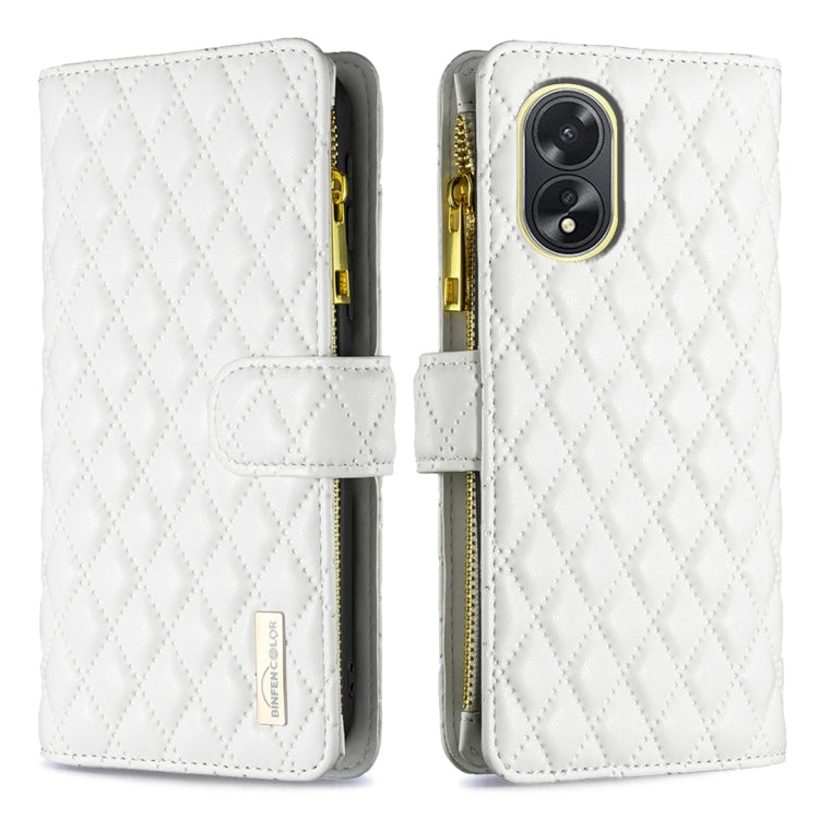 Diamond Lattice Zipper Wallet Leather Flip Phone Case, For OPPO A38 4G, For OPPO Find X7, For OPPO Find X7 Ultra, For OPPO A58 4G, For OPPO A98 5G, For OPPO A79 5G, For OPPO A59 5G