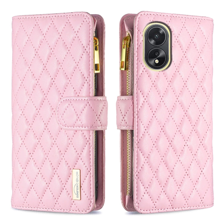 Diamond Lattice Zipper Wallet Leather Flip Phone Case, For OPPO A38 4G, For OPPO Find X7, For OPPO Find X7 Ultra, For OPPO A58 4G, For OPPO A98 5G, For OPPO A79 5G, For OPPO A59 5G