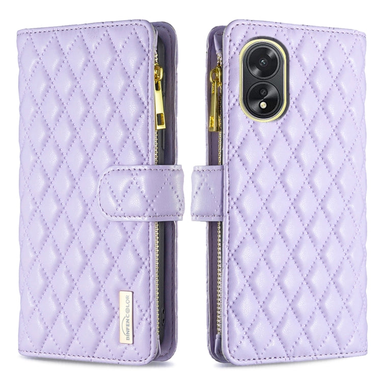 Diamond Lattice Zipper Wallet Leather Flip Phone Case, For OPPO A38 4G, For OPPO Find X7, For OPPO Find X7 Ultra, For OPPO A58 4G, For OPPO A98 5G, For OPPO A79 5G, For OPPO A59 5G