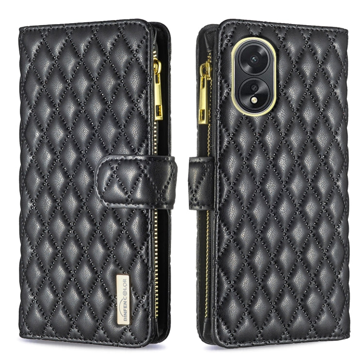 Diamond Lattice Zipper Wallet Leather Flip Phone Case, For OPPO A38 4G, For OPPO Find X7, For OPPO Find X7 Ultra, For OPPO A58 4G, For OPPO A98 5G, For OPPO A79 5G, For OPPO A59 5G