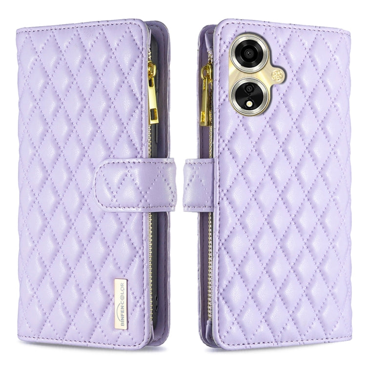Diamond Lattice Zipper Wallet Leather Flip Phone Case, For OPPO A38 4G, For OPPO Find X7, For OPPO Find X7 Ultra, For OPPO A58 4G, For OPPO A98 5G, For OPPO A79 5G, For OPPO A59 5G