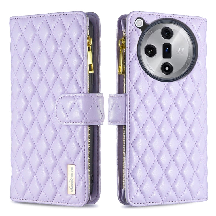 Diamond Lattice Zipper Wallet Leather Flip Phone Case, For OPPO A38 4G, For OPPO Find X7, For OPPO Find X7 Ultra, For OPPO A58 4G, For OPPO A98 5G, For OPPO A79 5G, For OPPO A59 5G