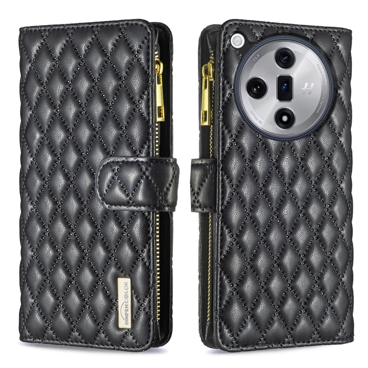 Diamond Lattice Zipper Wallet Leather Flip Phone Case, For OPPO A38 4G, For OPPO Find X7, For OPPO Find X7 Ultra, For OPPO A58 4G, For OPPO A98 5G, For OPPO A79 5G, For OPPO A59 5G