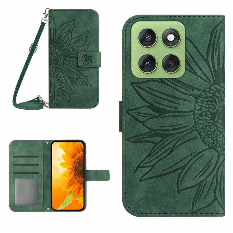 HT04 Skin Feel Sun Flower Embossed Flip Leather Phone Case with Lanyard, For Motorola Moto G86 5G, For Motorola Moto G56 5G, For Motorola Edge 60 Pro, For Motorola Edge 60 5G