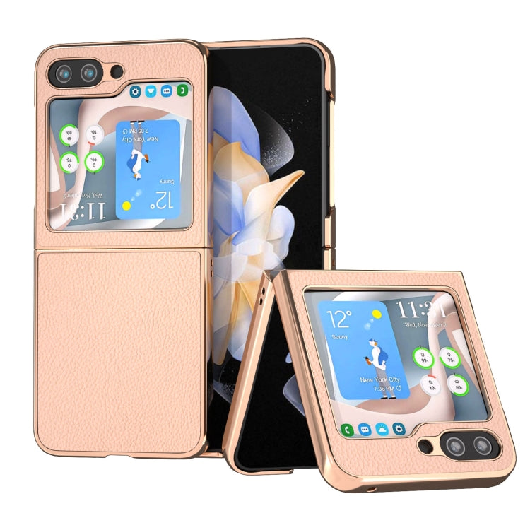 Nano Plating Litchi Texture Phone Case, For Samsung Galaxy Z Flip5