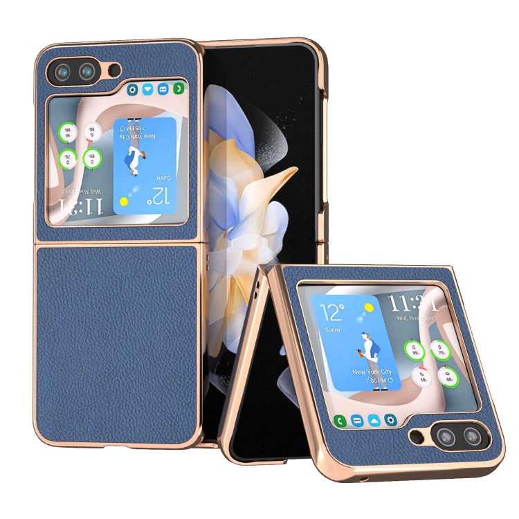 Nano Plating Litchi Texture Phone Case, For Samsung Galaxy Z Flip5