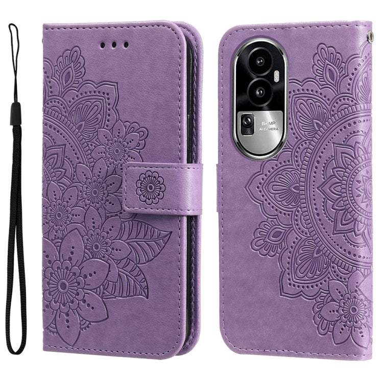 Seven-petal Flowers Embossing Leather Phone Case, For OPPO A58 4G, For OPPO Reno10 5G / Reno10 Pro 5G Global, For OPPO A78 4G, For OPPO Find X8 Pro, For OPPO A79 5G