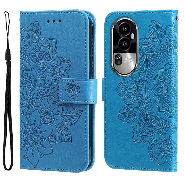 Seven-petal Flowers Embossing Leather Phone Case, For OPPO A58 4G, For OPPO Reno10 5G / Reno10 Pro 5G Global, For OPPO A78 4G, For OPPO Find X8 Pro, For OPPO A79 5G