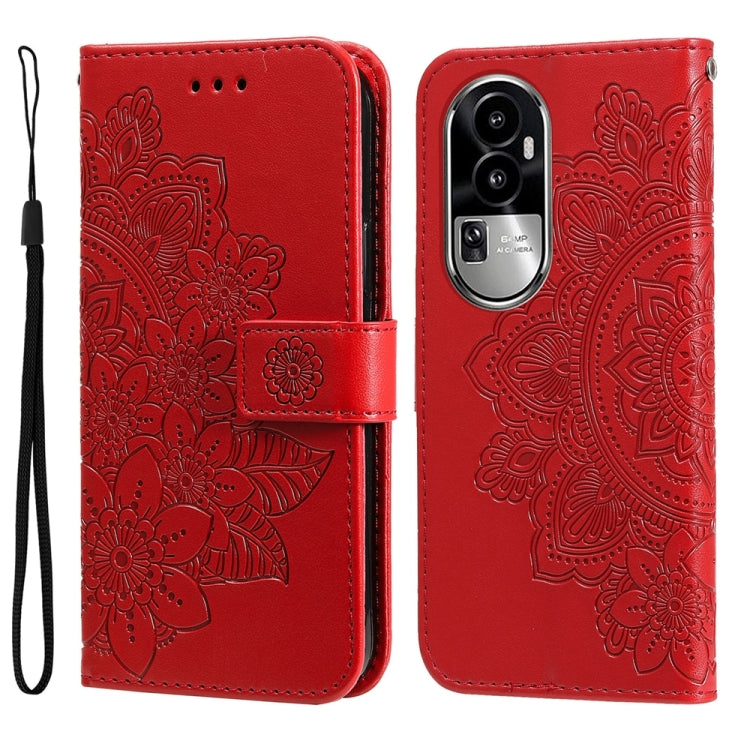 Seven-petal Flowers Embossing Leather Phone Case, For OPPO A58 4G, For OPPO Reno10 5G / Reno10 Pro 5G Global, For OPPO A78 4G, For OPPO Find X8 Pro, For OPPO A79 5G