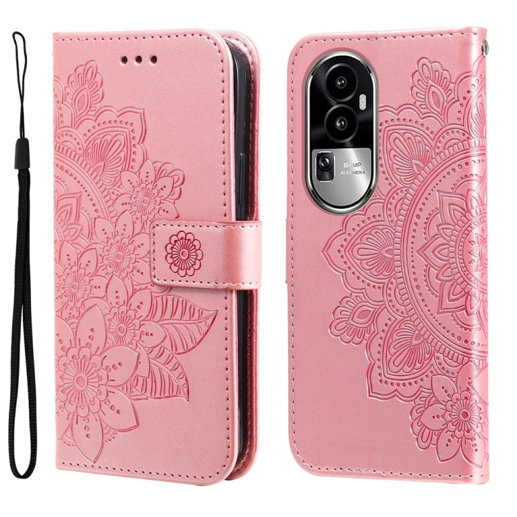 Seven-petal Flowers Embossing Leather Phone Case, For OPPO A58 4G, For OPPO Reno10 5G / Reno10 Pro 5G Global, For OPPO A78 4G, For OPPO Find X8 Pro, For OPPO A79 5G
