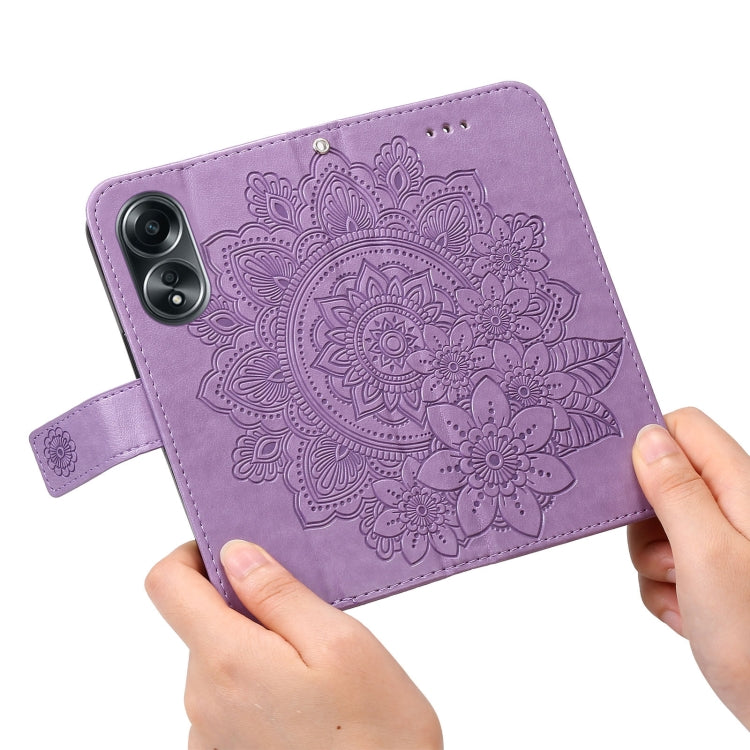 Seven-petal Flowers Embossing Leather Phone Case, For OPPO A58 4G, For OPPO Reno10 5G / Reno10 Pro 5G Global, For OPPO A78 4G, For OPPO Find X8 Pro, For OPPO A79 5G