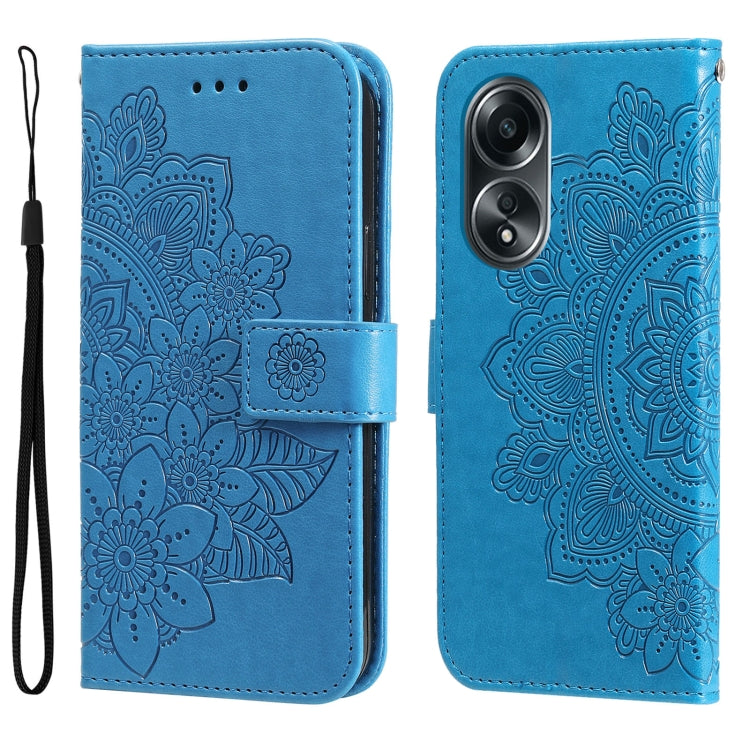 Seven-petal Flowers Embossing Leather Phone Case, For OPPO A58 4G, For OPPO Reno10 5G / Reno10 Pro 5G Global, For OPPO A78 4G, For OPPO Find X8 Pro, For OPPO A79 5G