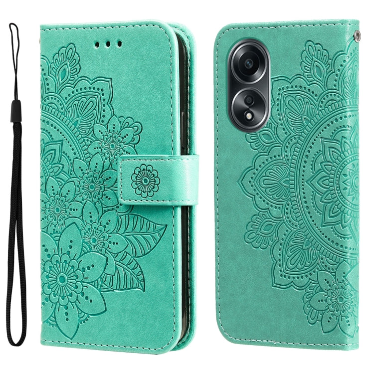 Seven-petal Flowers Embossing Leather Phone Case, For OPPO A58 4G, For OPPO Reno10 5G / Reno10 Pro 5G Global, For OPPO A78 4G, For OPPO Find X8 Pro, For OPPO A79 5G