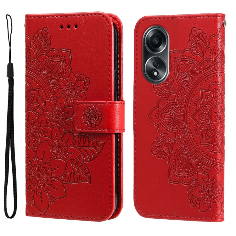 Seven-petal Flowers Embossing Leather Phone Case, For OPPO A58 4G, For OPPO Reno10 5G / Reno10 Pro 5G Global, For OPPO A78 4G, For OPPO Find X8 Pro, For OPPO A79 5G