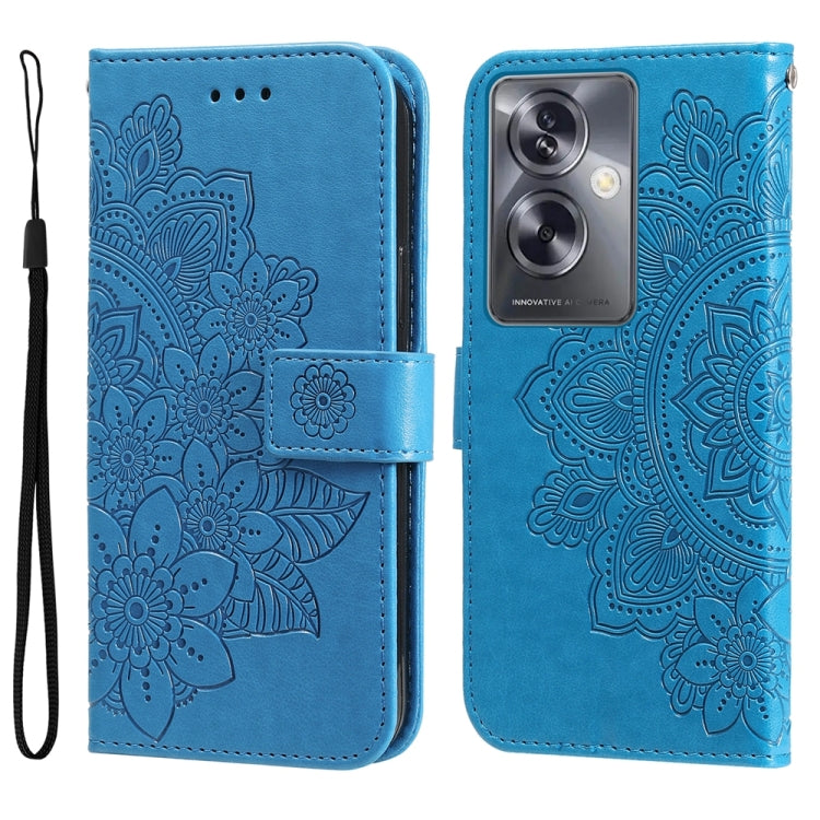 Seven-petal Flowers Embossing Leather Phone Case, For OPPO A58 4G, For OPPO Reno10 5G / Reno10 Pro 5G Global, For OPPO A78 4G, For OPPO Find X8 Pro, For OPPO A79 5G