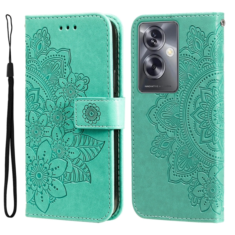 Seven-petal Flowers Embossing Leather Phone Case, For OPPO A58 4G, For OPPO Reno10 5G / Reno10 Pro 5G Global, For OPPO A78 4G, For OPPO Find X8 Pro, For OPPO A79 5G