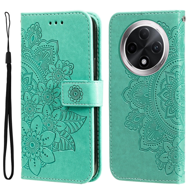 Seven-petal Flowers Embossing Leather Phone Case, For OPPO Reno12 5G Global, For OPPO K12x, For OPPO A60 4G Global, For OPPO K12, For OPPO A3 Pro 5G, For OPPO Reno11 F Global / F25 Pro Global, For OPPO Reno11 5G Global, For OPPO A59 5G / A2m           ...