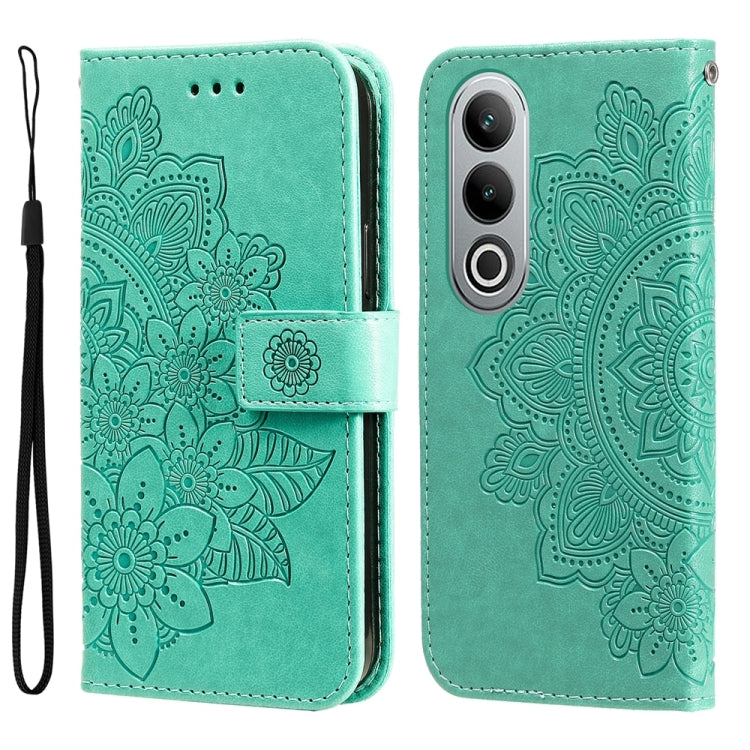 Seven-petal Flowers Embossing Leather Phone Case, For OPPO Reno12 5G Global, For OPPO K12x, For OPPO A60 4G Global, For OPPO K12, For OPPO A3 Pro 5G, For OPPO Reno11 F Global / F25 Pro Global, For OPPO Reno11 5G Global, For OPPO A59 5G / A2m           ...