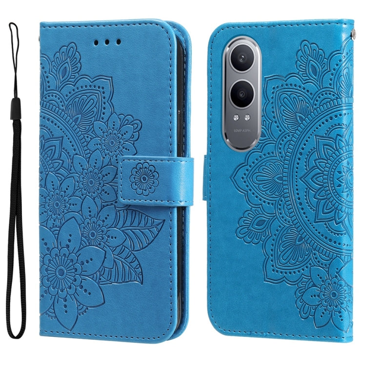 Seven-petal Flowers Embossing Leather Phone Case, For OPPO Reno12 5G Global, For OPPO K12x, For OPPO A60 4G Global, For OPPO K12, For OPPO A3 Pro 5G, For OPPO Reno11 F Global / F25 Pro Global, For OPPO Reno11 5G Global, For OPPO A59 5G / A2m           ...