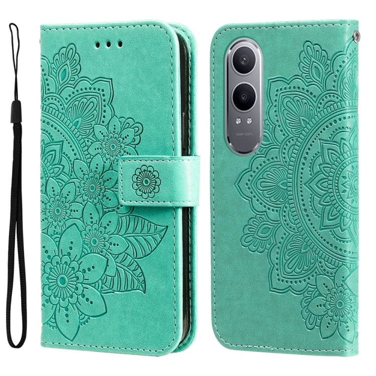 Seven-petal Flowers Embossing Leather Phone Case, For OPPO Reno12 5G Global, For OPPO K12x, For OPPO A60 4G Global, For OPPO K12, For OPPO A3 Pro 5G, For OPPO Reno11 F Global / F25 Pro Global, For OPPO Reno11 5G Global, For OPPO A59 5G / A2m           ...
