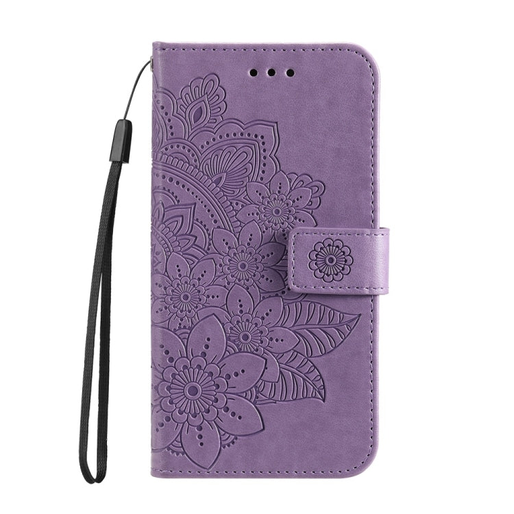 Seven-petal Flowers Embossing Leather Phone Case, For OPPO Reno12 5G Global, For OPPO K12x, For OPPO A60 4G Global, For OPPO K12, For OPPO A3 Pro 5G, For OPPO Reno11 F Global / F25 Pro Global, For OPPO Reno11 5G Global, For OPPO A59 5G / A2m           ...