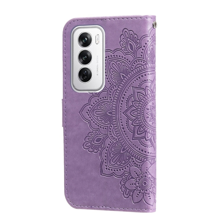 Seven-petal Flowers Embossing Leather Phone Case, For OPPO Reno12 5G Global, For OPPO K12x, For OPPO A60 4G Global, For OPPO K12, For OPPO A3 Pro 5G, For OPPO Reno11 F Global / F25 Pro Global, For OPPO Reno11 5G Global, For OPPO A59 5G / A2m           ...