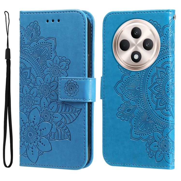 Seven-petal Flowers Embossing Leather Phone Case, For OPPO Reno13 Pro / Reno14 Pro Global, For OPPO F29 5G Global, For OPPO A5 Pro 5G Global, For OPPO Reno13 F 4G / 5G, For OPPO A5 Pro  China, For OPPO Find X8, For OPPO Reno12 F 4G                     ...