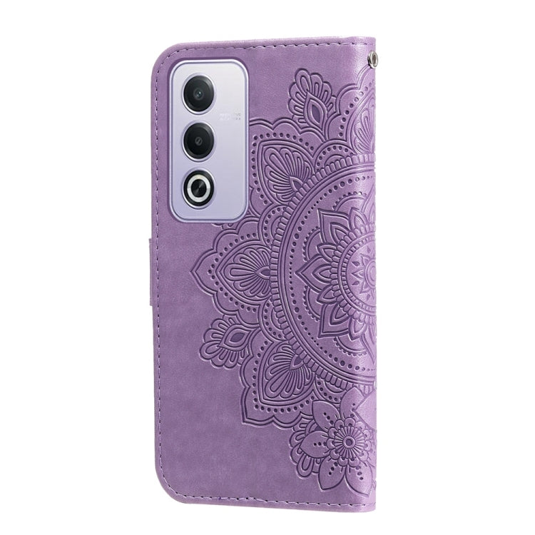 Seven-petal Flowers Embossing Leather Phone Case, For OPPO A3 Pro 5G Global / India, For OPPO Reno12 5G Global, For OPPO K12x, For OPPO A60 4G Global, For OPPO K12, For OPPO A3 Pro 5G, For OPPO Reno11 F Global / F25 Pro Global, For OPPO Reno11 5G Globa...