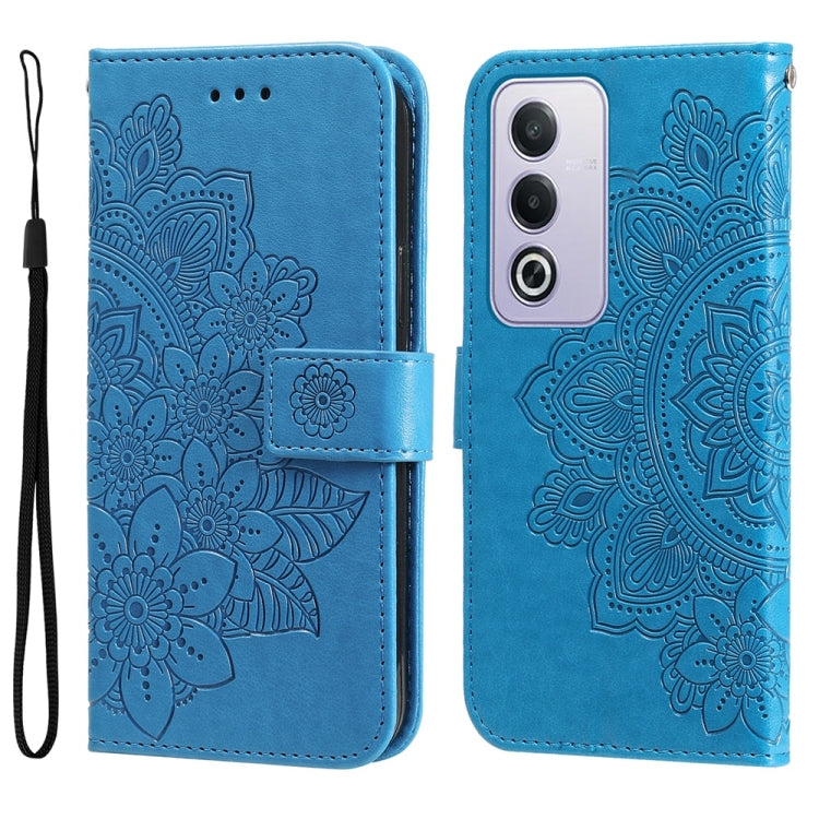 Seven-petal Flowers Embossing Leather Phone Case, For OPPO Reno13 Pro / Reno14 Pro Global, For OPPO F29 5G Global, For OPPO A5 Pro 5G Global, For OPPO Reno13 F 4G / 5G, For OPPO A5 Pro  China, For OPPO Find X8, For OPPO Reno12 F 4G                     ...