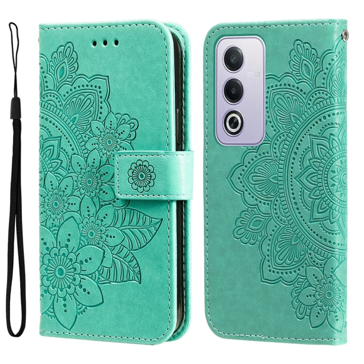 Seven-petal Flowers Embossing Leather Phone Case, For OPPO Reno13 Pro / Reno14 Pro Global, For OPPO F29 5G Global, For OPPO A5 Pro 5G Global, For OPPO Reno13 F 4G / 5G, For OPPO A5 Pro  China, For OPPO Find X8, For OPPO Reno12 F 4G                     ...