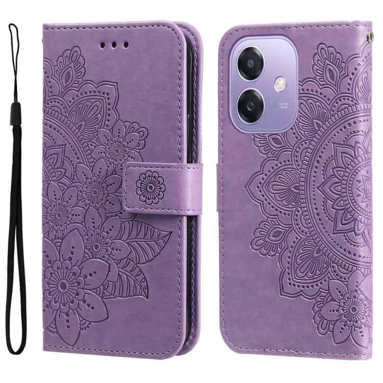 Seven-petal Flowers Embossing Leather Phone Case, For OPPO F33 Pro 5G, For OPPO Reno15 F 5G, For OPPO Reno15 5G Global / Reno 15c 5G, For OPPO A6 4G / 5G / A6x 5G Global, For OPPO Find X9, For OPPO A6 Pro 4G / 5G Global / F31 5G, For OPPO Find X9 Pro  ...