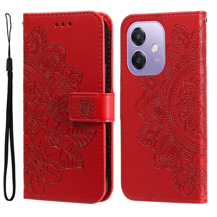 Seven-petal Flowers Embossing Leather Phone Case, For OPPO F33 Pro 5G, For OPPO Reno15 F 5G, For OPPO Reno15 5G Global / Reno 15c 5G, For OPPO A6 4G / 5G / A6x 5G Global, For OPPO Find X9, For OPPO A6 Pro 4G / 5G Global / F31 5G, For OPPO Find X9 Pro  ...