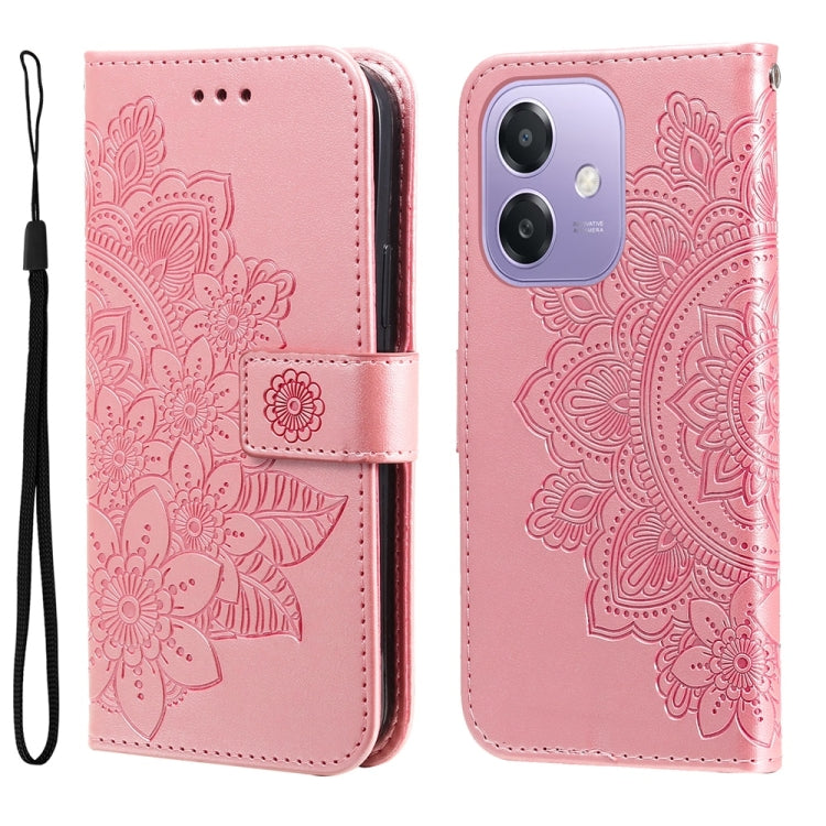 Seven-petal Flowers Embossing Leather Phone Case, For OPPO F33 Pro 5G, For OPPO Reno15 F 5G, For OPPO Reno15 5G Global / Reno 15c 5G, For OPPO A6 4G / 5G / A6x 5G Global, For OPPO Find X9, For OPPO A6 Pro 4G / 5G Global / F31 5G, For OPPO Find X9 Pro  ...