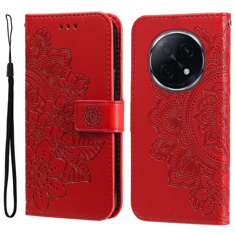Seven-petal Flowers Embossing Leather Phone Case, For OPPO Reno13 Pro / Reno14 Pro Global, For OPPO F29 5G Global, For OPPO A5 Pro 5G Global, For OPPO Reno13 F 4G / 5G, For OPPO A5 Pro  China, For OPPO Find X8, For OPPO Reno12 F 4G                     ...
