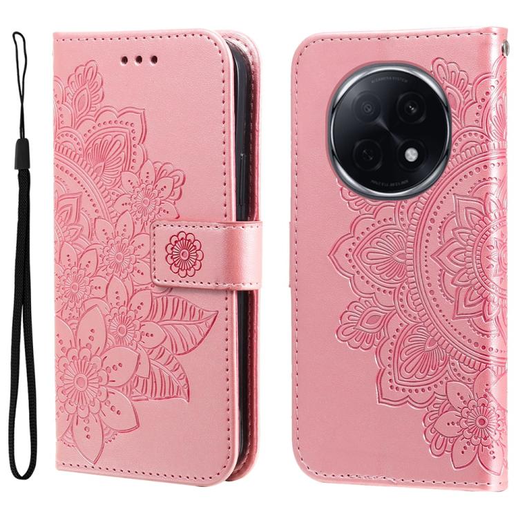 Seven-petal Flowers Embossing Leather Phone Case, For OPPO Reno13 Pro / Reno14 Pro Global, For OPPO F29 5G Global, For OPPO A5 Pro 5G Global, For OPPO Reno13 F 4G / 5G, For OPPO A5 Pro  China, For OPPO Find X8, For OPPO Reno12 F 4G                     ...