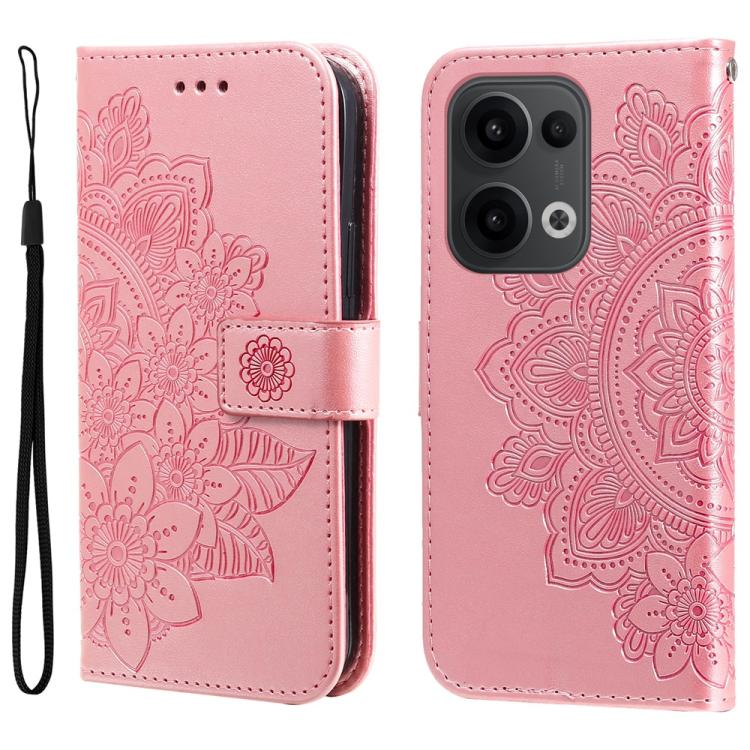 Seven-petal Flowers Embossing Leather Phone Case, For OPPO F33 Pro 5G, For OPPO Reno15 F 5G, For OPPO Reno15 5G Global / Reno 15c 5G, For OPPO A6 4G / 5G / A6x 5G Global, For OPPO Find X9, For OPPO A6 Pro 4G / 5G Global / F31 5G, For OPPO Find X9 Pro  ...