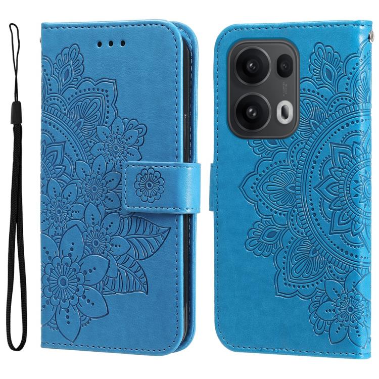 Seven-petal Flowers Embossing Leather Phone Case, For OPPO Reno13 Pro / Reno14 Pro Global, For OPPO F29 5G Global, For OPPO A5 Pro 5G Global, For OPPO Reno13 F 4G / 5G, For OPPO A5 Pro  China, For OPPO Find X8, For OPPO Reno12 F 4G                     ...