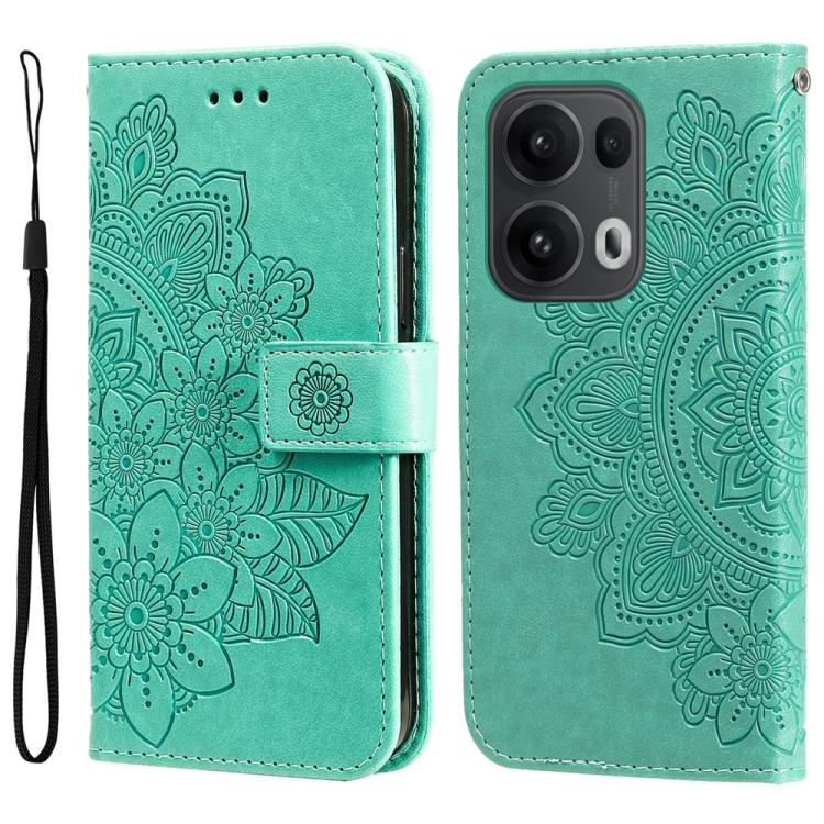 Seven-petal Flowers Embossing Leather Phone Case, For OPPO Reno13 Pro / Reno14 Pro Global, For OPPO F29 5G Global, For OPPO A5 Pro 5G Global, For OPPO Reno13 F 4G / 5G, For OPPO A5 Pro  China, For OPPO Find X8, For OPPO Reno12 F 4G                     ...