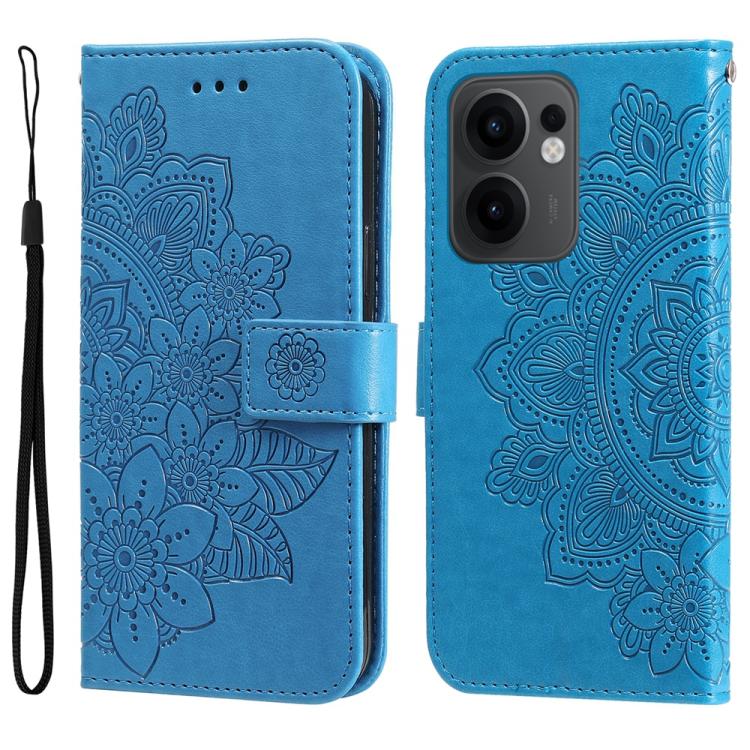 Seven-petal Flowers Embossing Leather Phone Case, For OPPO Reno13 Pro / Reno14 Pro Global, For OPPO F29 5G Global, For OPPO A5 Pro 5G Global, For OPPO Reno13 F 4G / 5G, For OPPO A5 Pro  China, For OPPO Find X8, For OPPO Reno12 F 4G                     ...