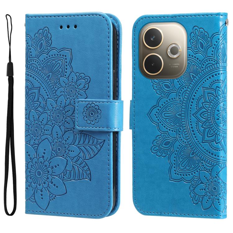 Seven-petal Flowers Embossing Leather Phone Case, For OPPO Reno13 Pro / Reno14 Pro Global, For OPPO F29 5G Global, For OPPO A5 Pro 5G Global, For OPPO Reno13 F 4G / 5G, For OPPO A5 Pro  China, For OPPO Find X8, For OPPO Reno12 F 4G                     ...