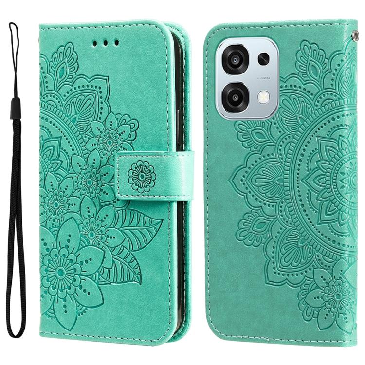 Seven-petal Flowers Embossing Leather Phone Case, For OPPO F33 Pro 5G, For OPPO Reno15 F 5G, For OPPO Reno15 5G Global / Reno 15c 5G, For OPPO A6 4G / 5G / A6x 5G Global, For OPPO Find X9, For OPPO A6 Pro 4G / 5G Global / F31 5G, For OPPO Find X9 Pro  ...
