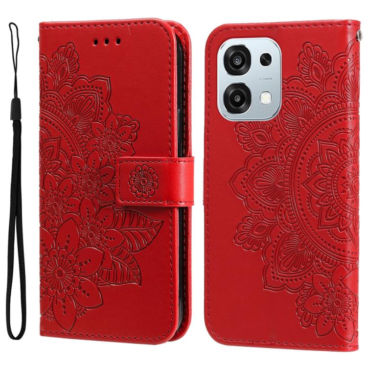 Seven-petal Flowers Embossing Leather Phone Case, For OPPO F33 Pro 5G, For OPPO Reno15 F 5G, For OPPO Reno15 5G Global / Reno 15c 5G, For OPPO A6 4G / 5G / A6x 5G Global, For OPPO Find X9, For OPPO A6 Pro 4G / 5G Global / F31 5G, For OPPO Find X9 Pro  ...
