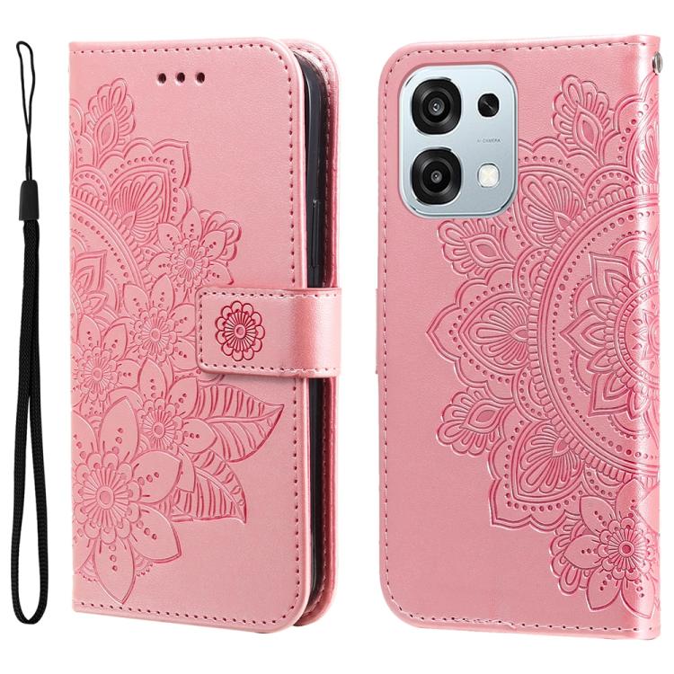 Seven-petal Flowers Embossing Leather Phone Case, For OPPO F33 Pro 5G, For OPPO Reno15 F 5G, For OPPO Reno15 5G Global / Reno 15c 5G, For OPPO A6 4G / 5G / A6x 5G Global, For OPPO Find X9, For OPPO A6 Pro 4G / 5G Global / F31 5G, For OPPO Find X9 Pro  ...