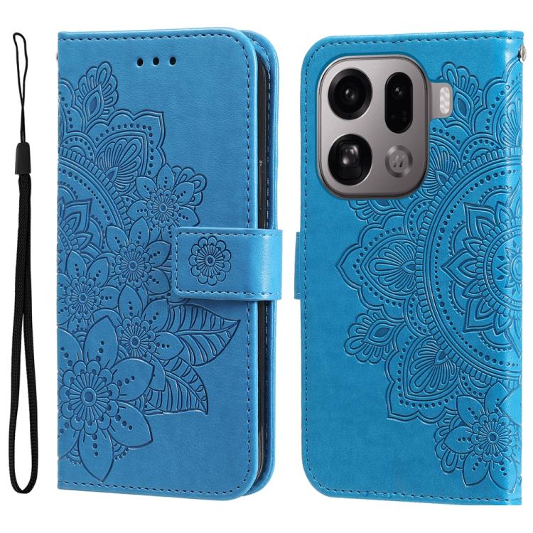 Seven-petal Flowers Embossing Leather Phone Case, For OPPO F33 Pro 5G, For OPPO Reno15 F 5G, For OPPO Reno15 5G Global / Reno 15c 5G, For OPPO A6 4G / 5G / A6x 5G Global, For OPPO Find X9, For OPPO A6 Pro 4G / 5G Global / F31 5G, For OPPO Find X9 Pro  ...