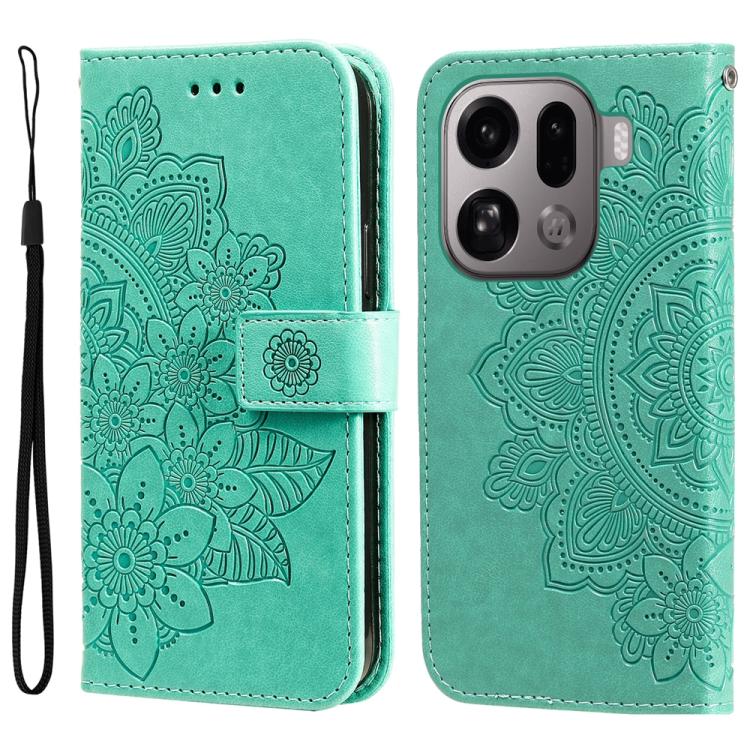 Seven-petal Flowers Embossing Leather Phone Case, For OPPO F33 Pro 5G, For OPPO Reno15 F 5G, For OPPO Reno15 5G Global / Reno 15c 5G, For OPPO A6 4G / 5G / A6x 5G Global, For OPPO Find X9, For OPPO A6 Pro 4G / 5G Global / F31 5G, For OPPO Find X9 Pro  ...