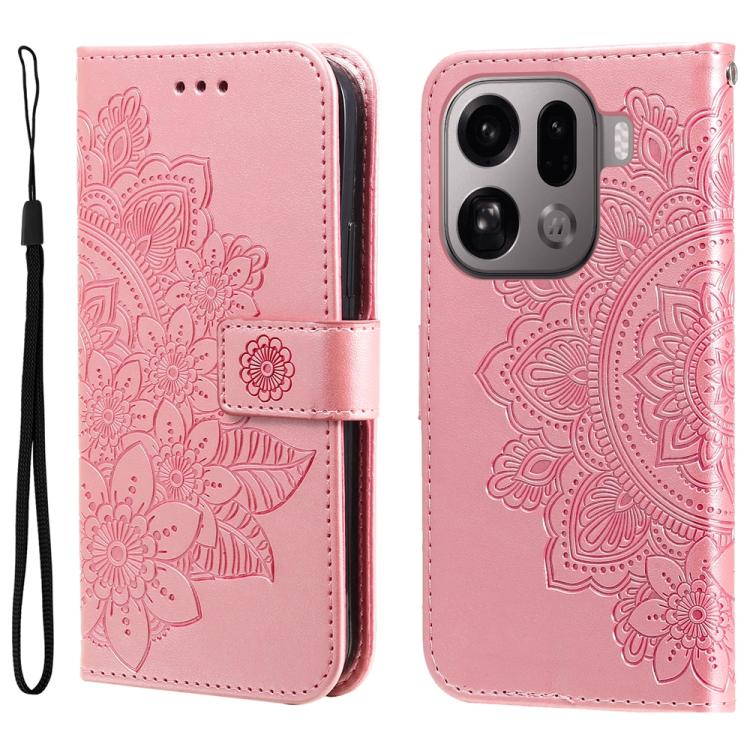 Seven-petal Flowers Embossing Leather Phone Case, For OPPO F33 Pro 5G, For OPPO Reno15 F 5G, For OPPO Reno15 5G Global / Reno 15c 5G, For OPPO A6 4G / 5G / A6x 5G Global, For OPPO Find X9, For OPPO A6 Pro 4G / 5G Global / F31 5G, For OPPO Find X9 Pro  ...
