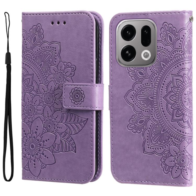 Seven-petal Flowers Embossing Leather Phone Case, For OPPO F33 Pro 5G, For OPPO Reno15 F 5G, For OPPO Reno15 5G Global / Reno 15c 5G, For OPPO A6 4G / 5G / A6x 5G Global, For OPPO Find X9, For OPPO A6 Pro 4G / 5G Global / F31 5G, For OPPO Find X9 Pro  ...