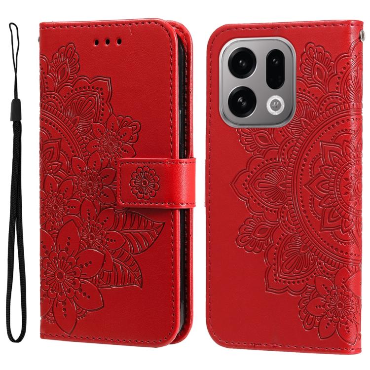 Seven-petal Flowers Embossing Leather Phone Case, For OPPO F33 Pro 5G, For OPPO Reno15 F 5G, For OPPO Reno15 5G Global / Reno 15c 5G, For OPPO A6 4G / 5G / A6x 5G Global, For OPPO Find X9, For OPPO A6 Pro 4G / 5G Global / F31 5G, For OPPO Find X9 Pro  ...